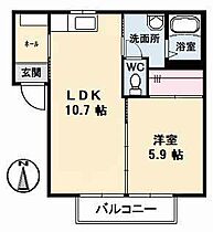 岡山県倉敷市船穂町船穂873-1（賃貸アパート1LDK・2階・39.59㎡） その2