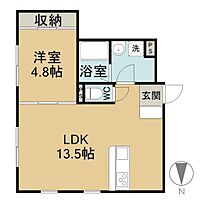 岡山県倉敷市中庄1561-1（賃貸アパート1LDK・1階・40.63㎡） その2