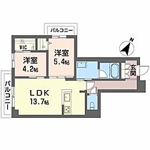 岡山県倉敷市笹沖1106-1（賃貸マンション2LDK・2階・58.57㎡） その1