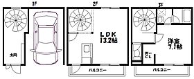 岡山県岡山市北区西古松1丁目（賃貸タウンハウス1LDK・1階・64.08㎡） その2