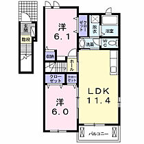 岡山県総社市駅南1丁目20番地2（賃貸アパート2LDK・2階・57.07㎡） その2