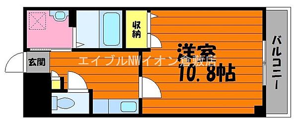 岡山県倉敷市新倉敷駅前1丁目(賃貸マンション1K・1階・33.05㎡)の写真 その2