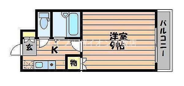 岡山県倉敷市玉島爪崎(賃貸マンション1K・7階・25.60㎡)の写真 その2