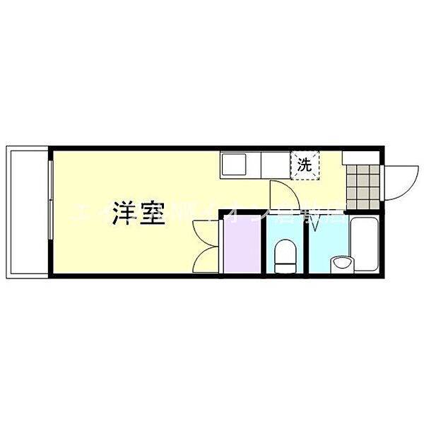 岡山県倉敷市連島町連島(賃貸アパート1K・1階・19.63㎡)の写真 その2