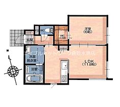 岡山県倉敷市日吉町253-4（賃貸アパート1LDK・1階・48.02㎡） その2