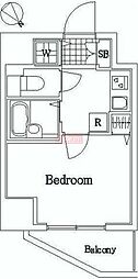 スカイコート巣鴨 1Kの間取図画像