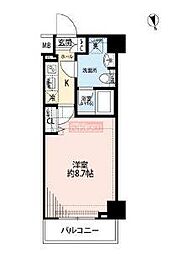 プレール・ドゥーク練馬中村橋 1Kの間取図画像
