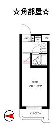 日神パレス永福町 1Kの間取図画像