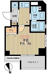 クリオ戸越銀座壱番館 1Kの間取図画像