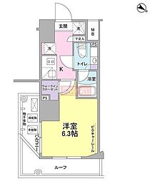 SIL西五反田 1Kの間取図画像