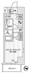 PrimalGotanda 1Kの間取図画像