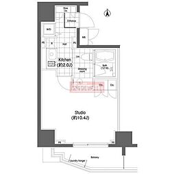 BPRレジデンス恵比寿 1Kの間取図画像