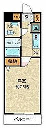 メゾン・ド・ヴィレ目黒 1Kの間取図画像