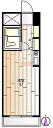 ロジマン武蔵小山 ワンルームの間取図画像