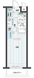 トーシンフェニックス五反田 1Kの間取図画像