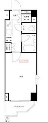 ルーブル西早稲田弐番館 1Kの間取図画像