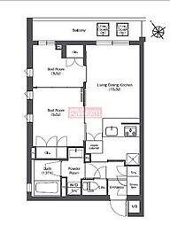 COMFORIA不動前 2LDKの間取図画像