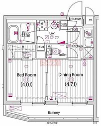 ガーラ練馬グランドステージ 1DKの間取図画像