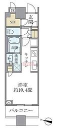 ブリリアタワーズ目黒ノースレジデンス ワンルームの間取図画像