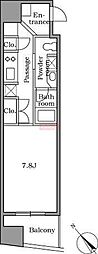 レジディア恵比寿2 1Kの間取図画像