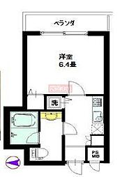 エクセリア大山 1Kの間取図画像