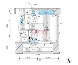 メインステージ目黒3 1Kの間取図画像