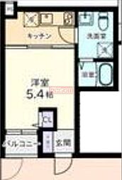 ヴィラージュ白金台 1Kの間取図画像