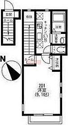 メゾン　エクリュ 2階1Kの間取り