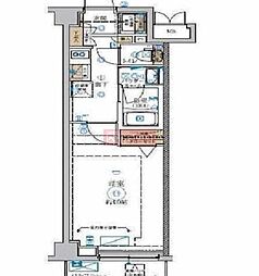 ガリシア板橋 4階1Kの間取り