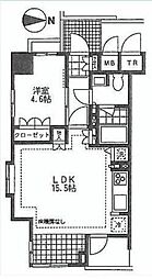 プライムアーバン池袋 12階1LDKの間取り