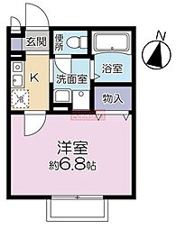 Ｋ・メゾン 1階1Kの間取り