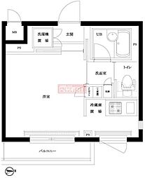 ルーブル練馬参番館 4階ワンルームの間取り