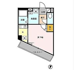 メゾンまちだ 3階1Kの間取り