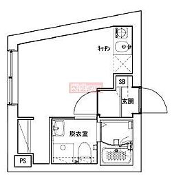 Ludens椎名町 ワンルームの間取図画像