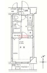 ドルチェロイヤルステージ新大塚 1Kの間取図画像
