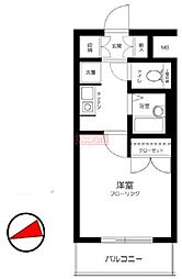 ソアブール高田馬場 1Kの間取図画像
