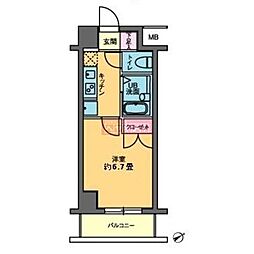 カスタリア要町 1Kの間取図画像