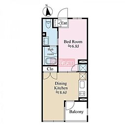 COSMOSREID池袋Residence 1DKの間取図画像