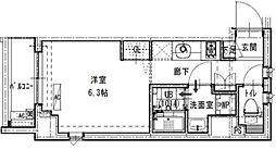 Bcityapartment池袋ウエスト 1Kの間取図画像