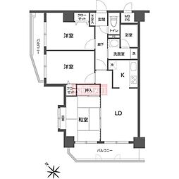 グリーンフィールド大山 3LDKの間取図画像