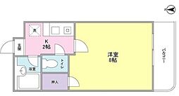 ヴィエント目白 1Kの間取図画像