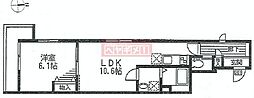 メゾン六義園 1LDKの間取図画像