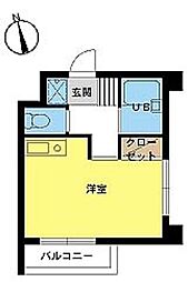 スカイコート目白 ワンルームの間取図画像