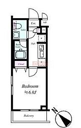 プレール・ドゥーク上池袋 1Kの間取図画像