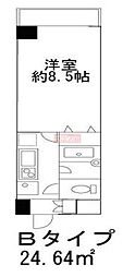 ヒューリックレジデンス参宮橋 1Kの間取図画像