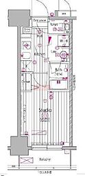 GALAGRANDY池袋2 1Kの間取図画像
