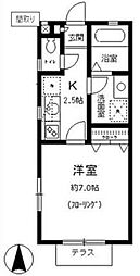シャルマディオ 1Kの間取図画像