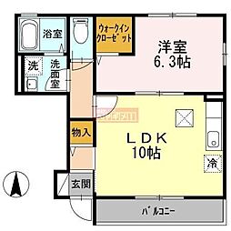 ソレーユ豊玉1 1LDKの間取図画像