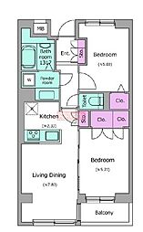 インプルーブ千川 2LDKの間取図画像