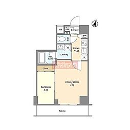 プラート宮坂 1LDKの間取図画像